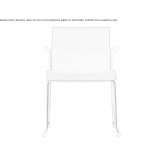 Stackable chair on a sled base with armrests Belfiore