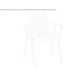 Plastic reception chair with armrests, stackable Dragesti