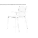 Mesh chair with stackable armrests Belfiore