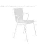 Upholstered chair with armrests, stackable Alameda