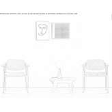 Chair upholstered in fabric with armrests Vitanje