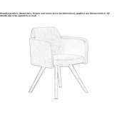 Chair upholstered in fabric with armrests McAllen