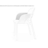Polypropylene chair with stackable armrests Itagiba