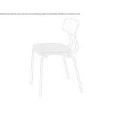 Polypropylene chair with integrated cushion Limerle