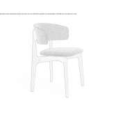 Fabric upholstered chair with open backrest Dzhubga