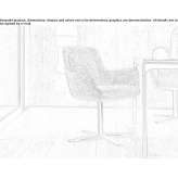 Swivel fabric chair with 4-star base Sapes