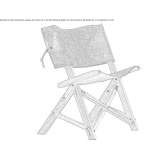 Folding chair in solid wood with armrests Gambolo