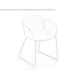 Polypropylene chair based on a sled with armrests Chadron