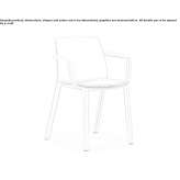 Stackable polymer chair with integrated cushion Arnesano