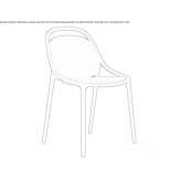Garden chair made of polypropylene, stackable Yport