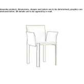 Leather chair with armrests Smarano