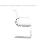 Cantilever chair with armrests Atla