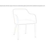 Fabric chair with armrests Blaibach
