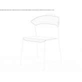 Stackable wooden chair Ystad