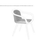 Solid wood chair with armrests Manisa