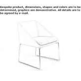 Fabric chair with removable cover Volovat