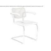 Cantilever Vienna straw chair with armrests Naast