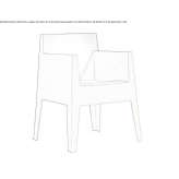 Stackable polypropylene chair Gerace
