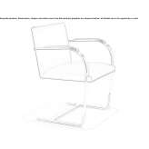 Upholstered chair on supports with armrests Saschiz