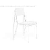 Krzesło ze stali i drewna z możliwością sztaplowania Chimbas