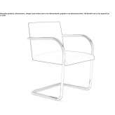 Upholstered chair on supports with armrests Saschiz