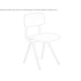 Krzesło tapicerowane skórą Ohain