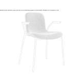 Fabric chair with stackable armrests Weinbach
