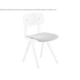 Wooden veneer chair with integrated cushion Ohain
