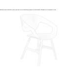 Polypropylene and wood chair with armrests Vuarrens
