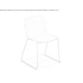 Plastic chair based on a sleigh Siguenza