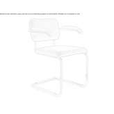Chair upholstered in fabric on supports with armrests Naast