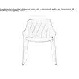 Chair upholstered in fabric with armrests Gehrde