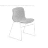 Upholstered chair with a sled base that can be stacked Belcesti