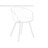Polypropylene chair with integrated cushion Belcesti