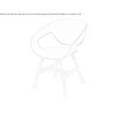 Chair upholstered in fabric with armrests Vuarrens
