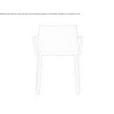 Polypropylene chair with stackable armrests Fehmarn