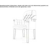 Quilted leather chair Breves