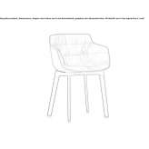 Polycarbonate chair with armrests Gambier