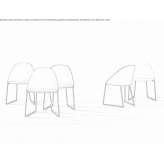 A chair based on a sleigh with an integrated cushion Yuganets