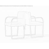 Fabric chair with armrests Mantiel