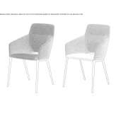 Fabric chair with high backrest Kose