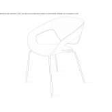 Chair upholstered in fabric with armrests Vuarrens
