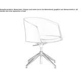Fabric chair on trestles with armrests Heanor