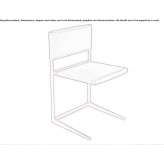 Chair made of powder-coated metal and cotton fiber Azle