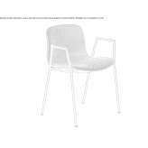 Upholstered chair with armrests, stackable Belcesti