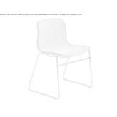 Chair upholstered in polypropylene with a sleigh-shaped base Belcesti