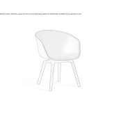 Chair upholstered in polypropylene with armrests Belcesti