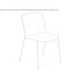 Stackable chair made of polypropylene and plywood Ghlin