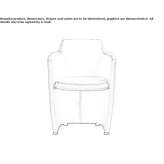 Reception chair with armrests McAllen