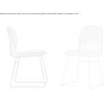 Upholstered chair based on a sled Justel